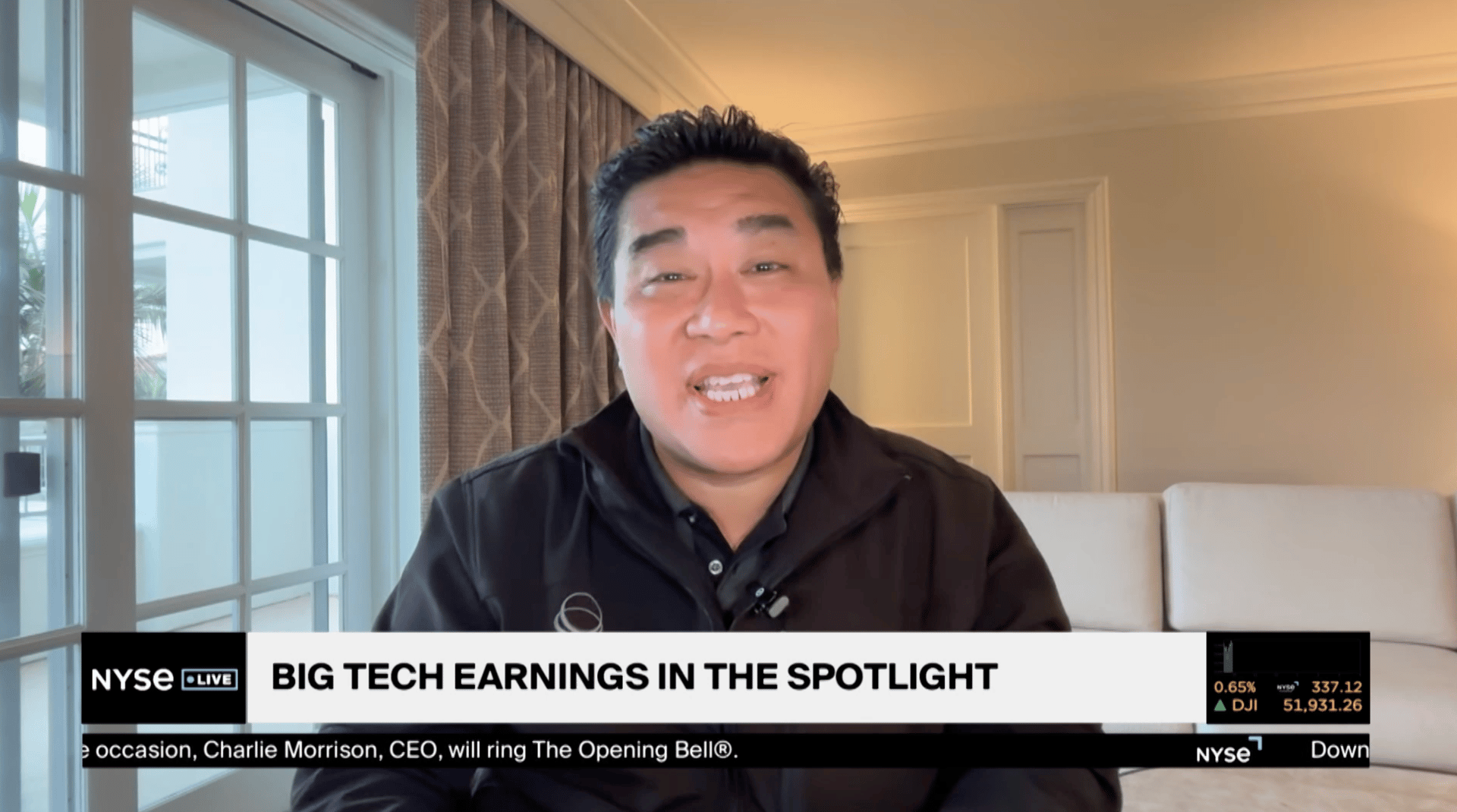 Le PDG de Constellation Research, R 'Ray' Wang, présente les analyses issues d'une série de résultats financiers axés sur la technologie.